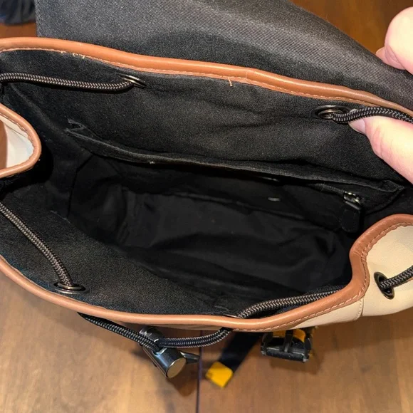 Coach Track Backpack Colorblock Leather QB/Chalk Light Gravel RARE (EUC) (C4019) - Picture 14 of 16